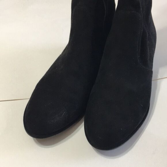 Black Knee High Suede Boots Size 6 - Picture 7 of 9